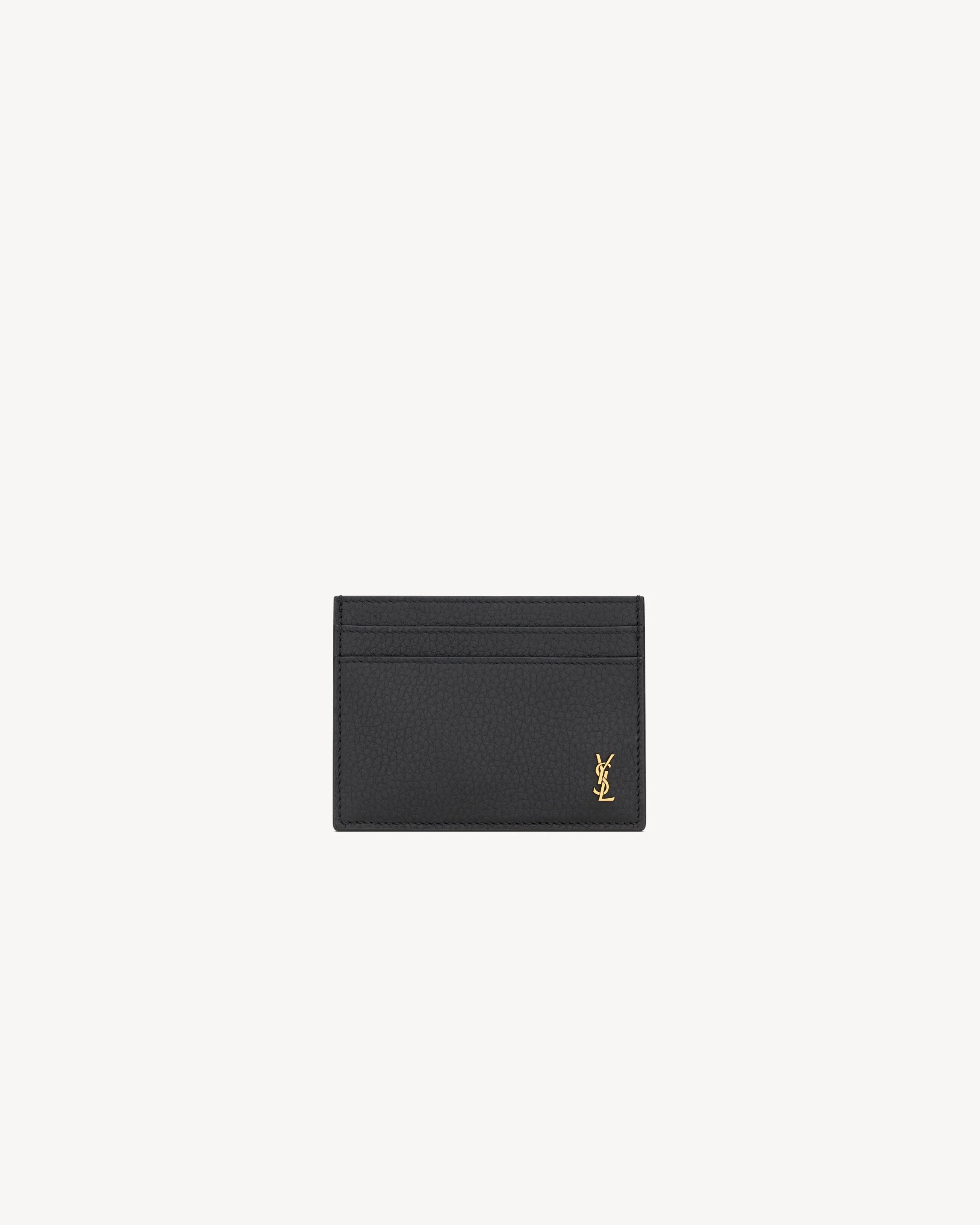 TINY CASSANDRE CARD CASE IN GRAINED LEATHER - 1