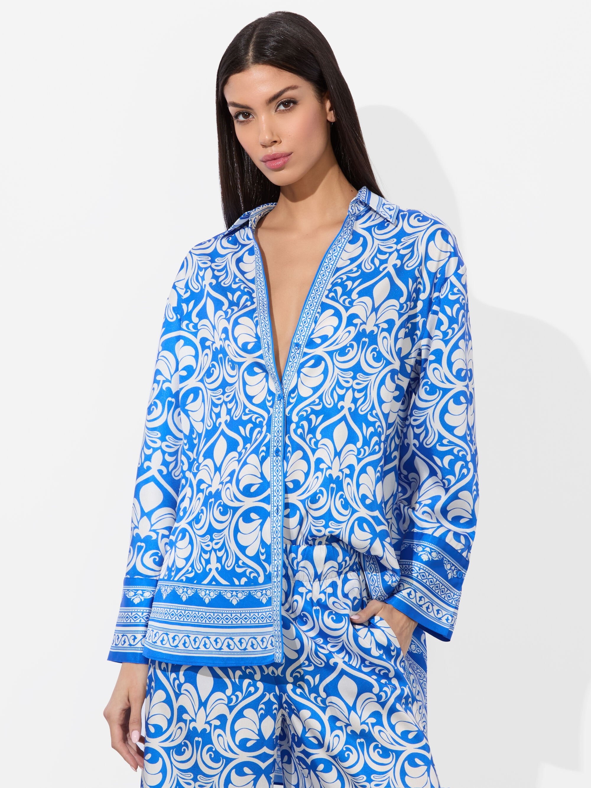KIVA OVERSIZED PAJAMA SHIRT - 2