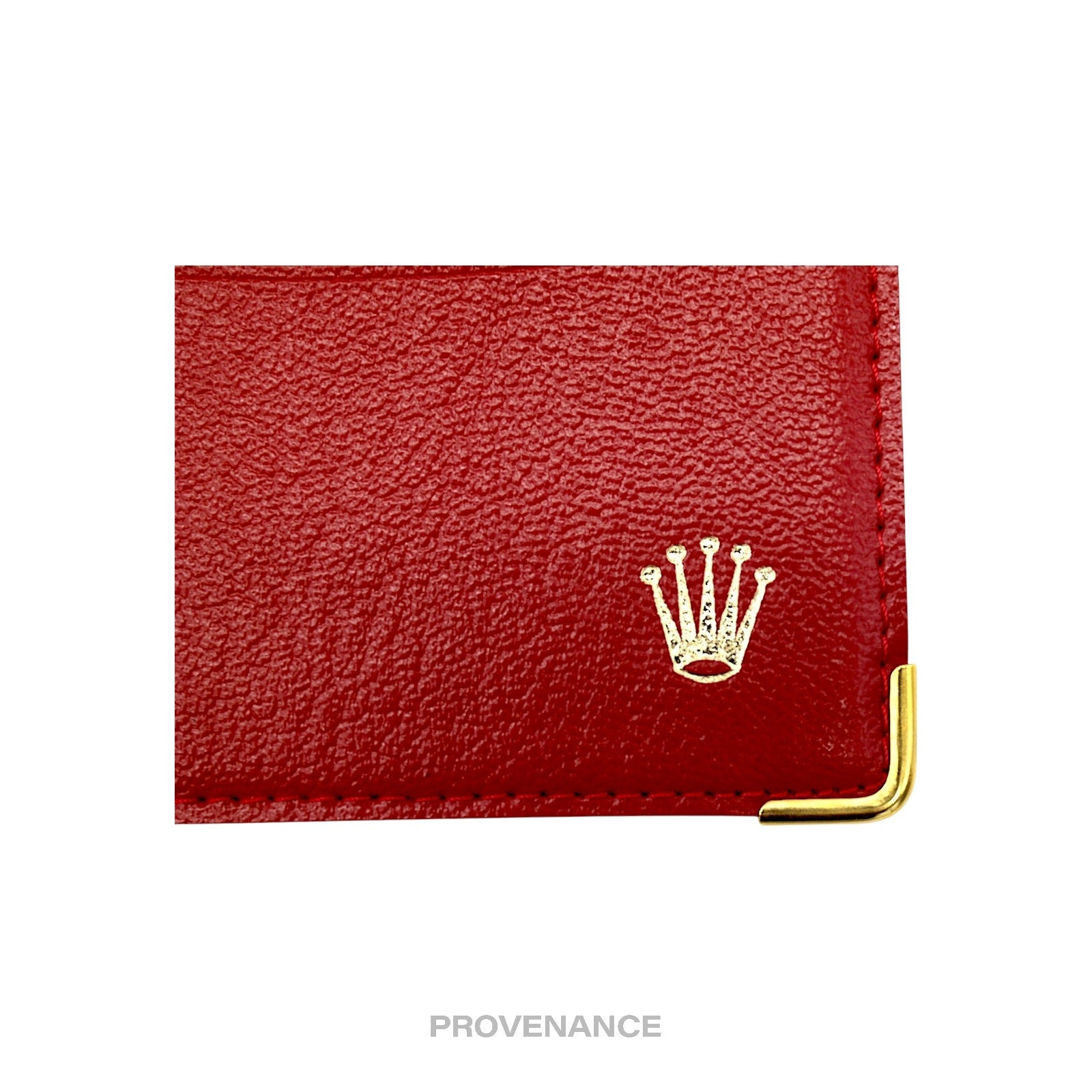 Rolex Card Holder Wallet - Red Leather II - 4