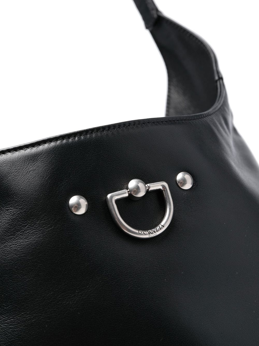 D-ring leather tote bag - 4