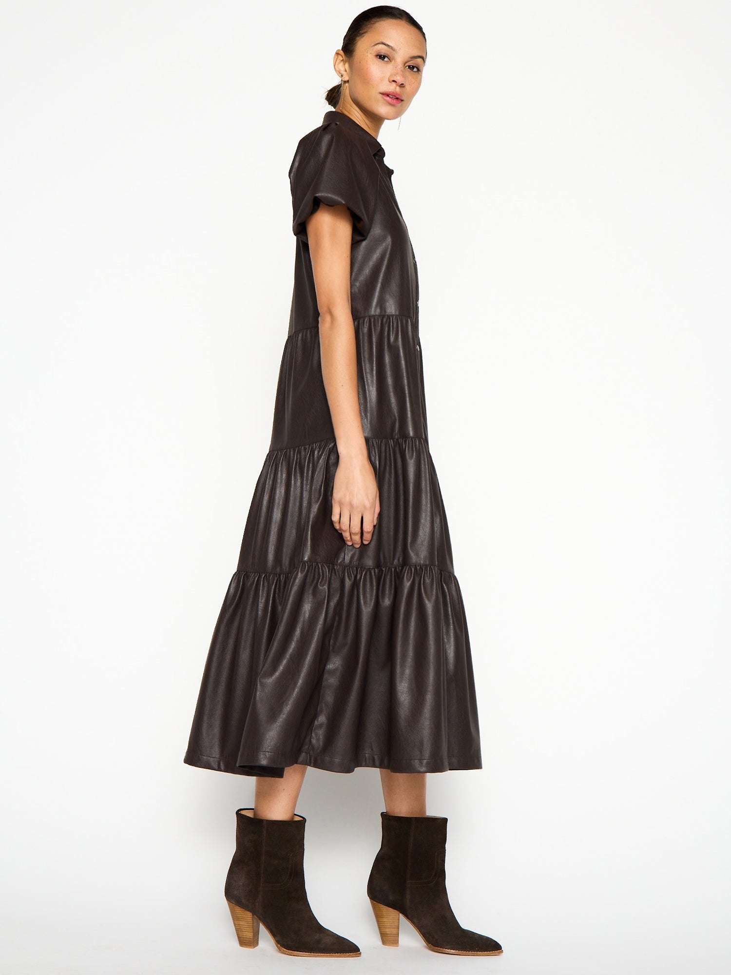 The Havana Vegan Leather Dress - 4
