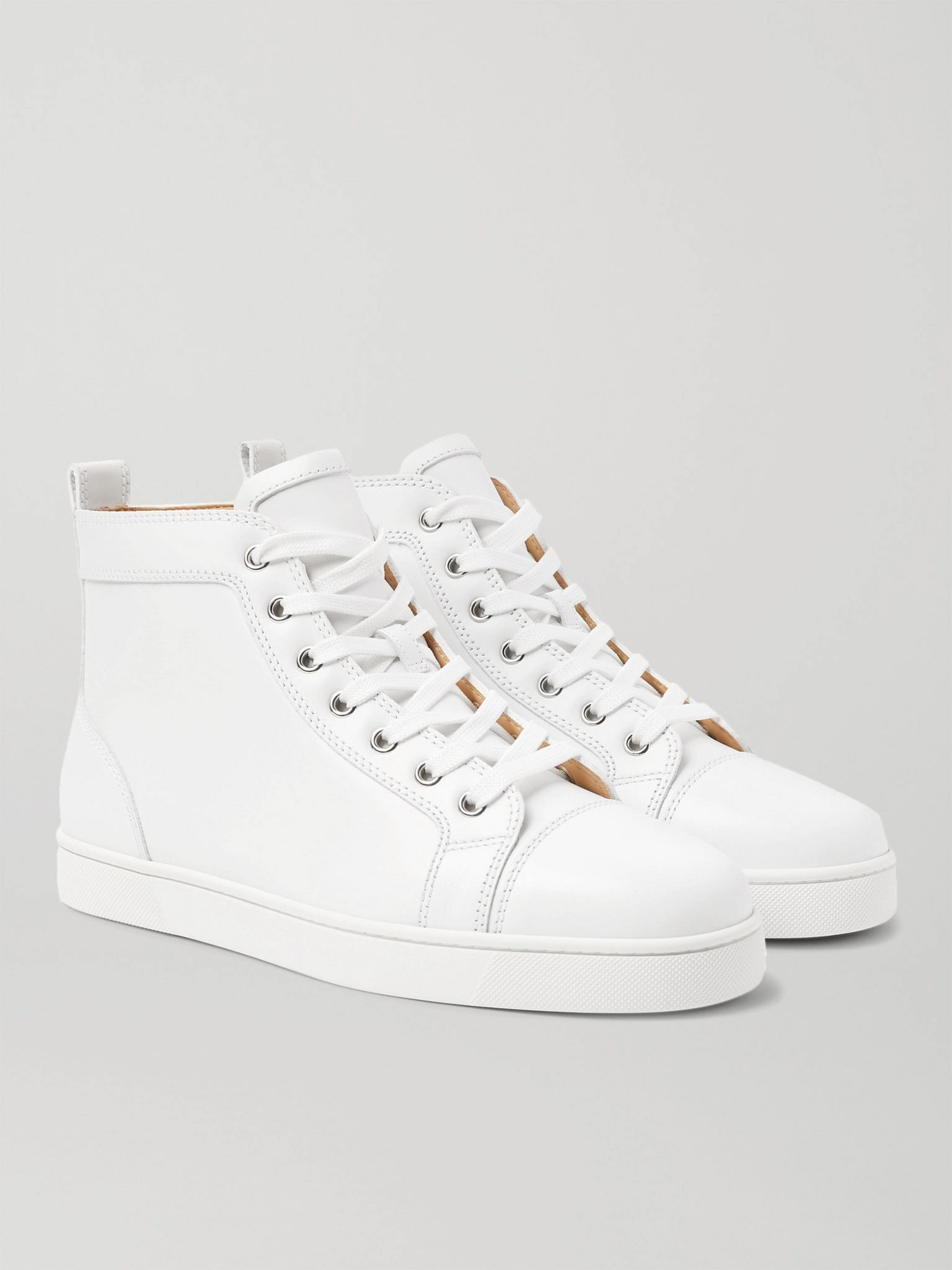 Louis Leather High-Top Sneakers White - 3