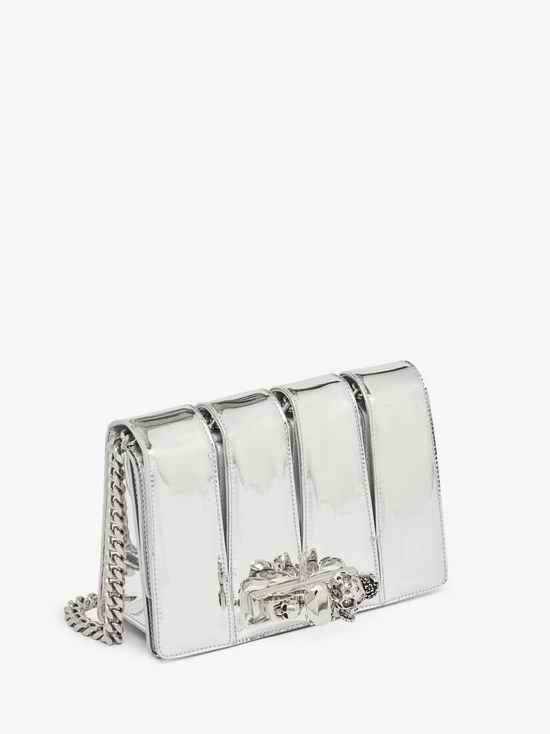 Alexander McQueen Women's The Slash Bag in Silver outlook