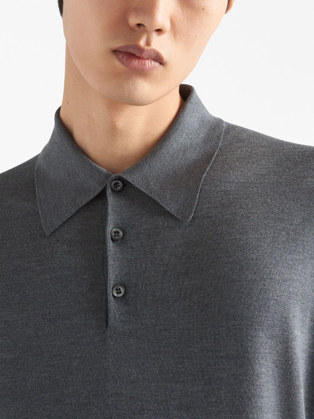 silk short-sleeve polo shirt - 5
