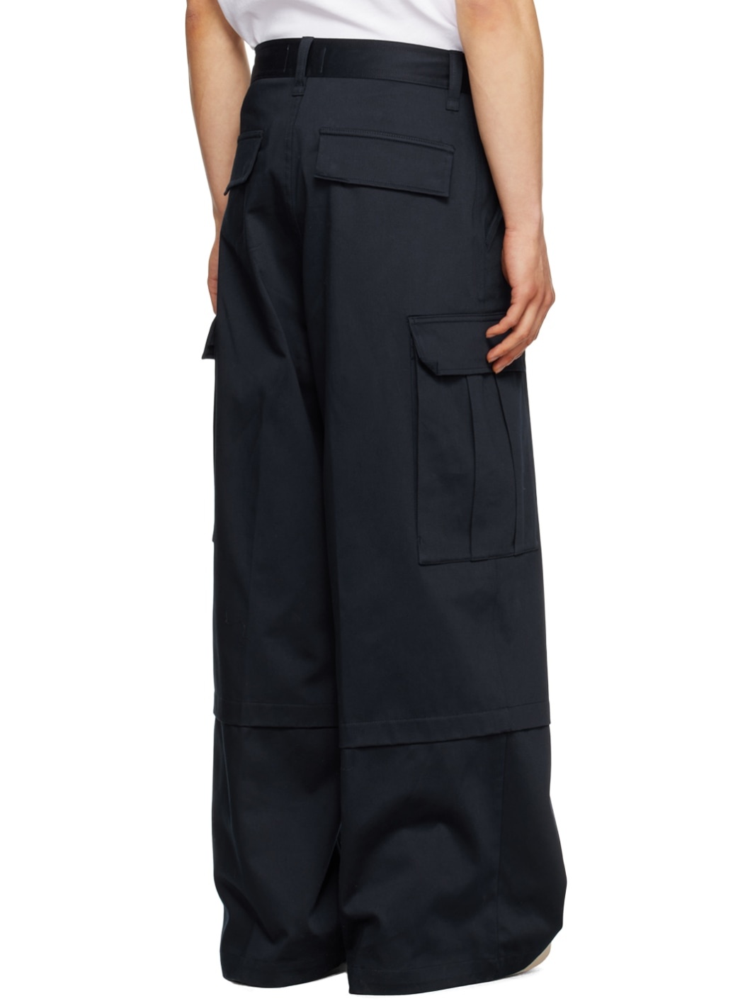 Navy Pocket Cargo Pants - 3