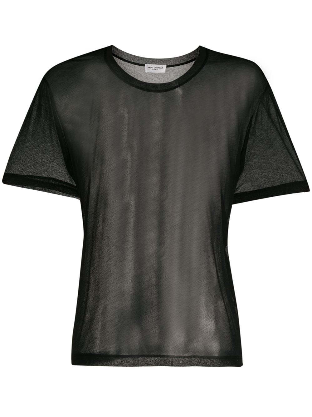 round neck sheer T-shirt - 1