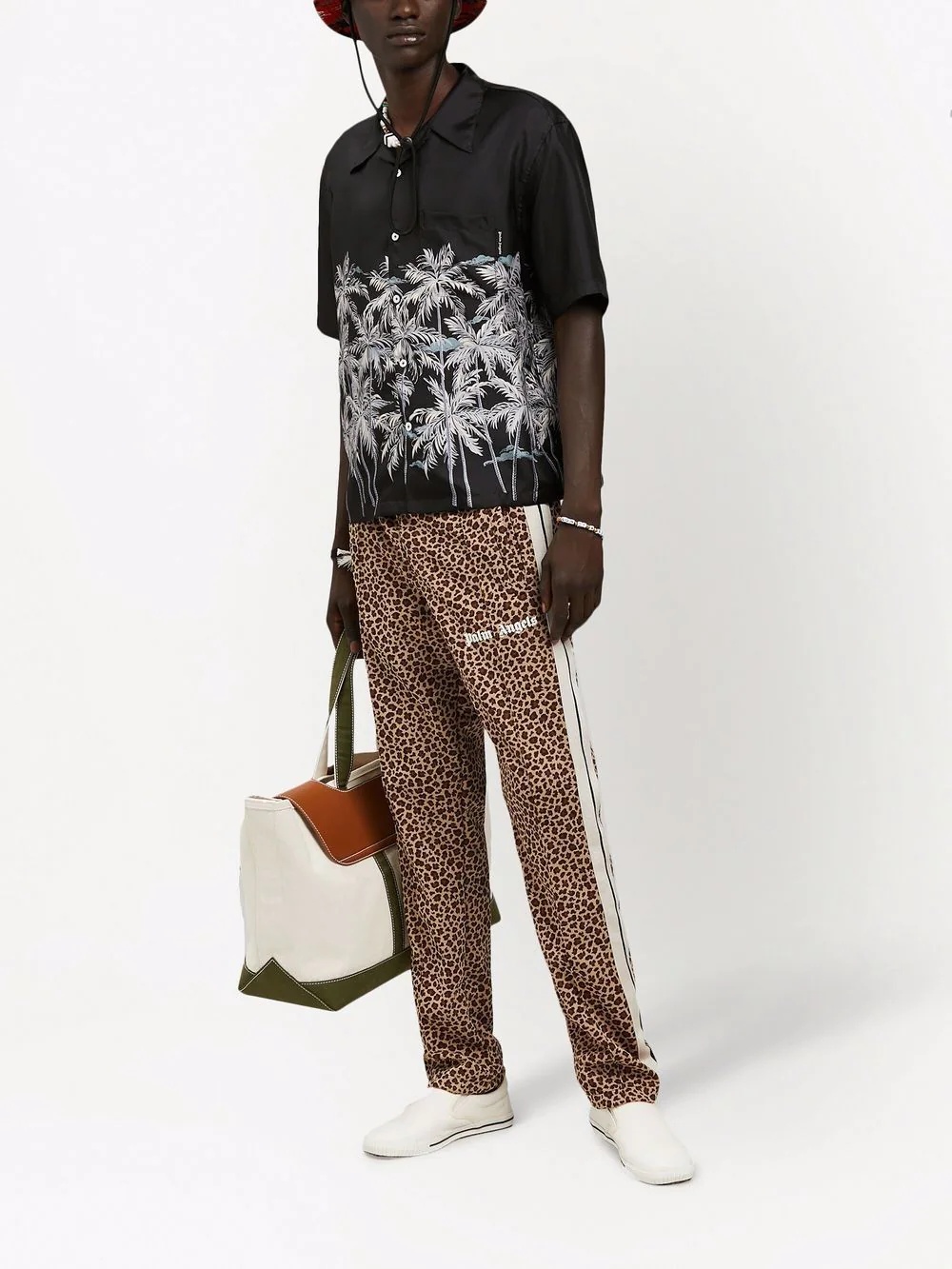 leopard print jacquard track pants - 2