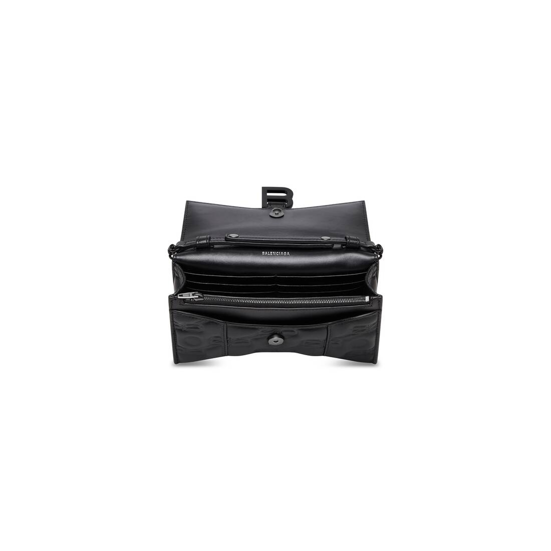 Women's Hourglass Wallet With Chain Bb Monogram in Black - 6