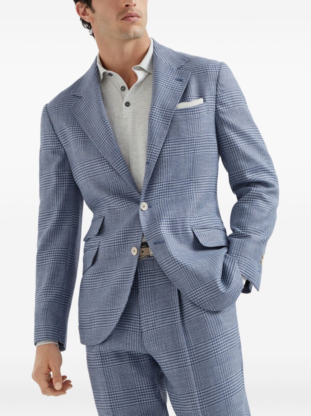 checked blazer - 3