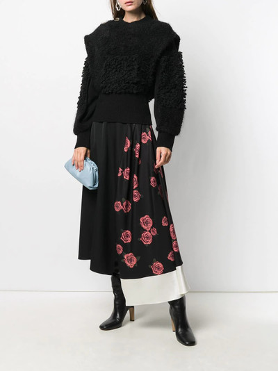 Ports 1961 Longette rose print midi skirt outlook