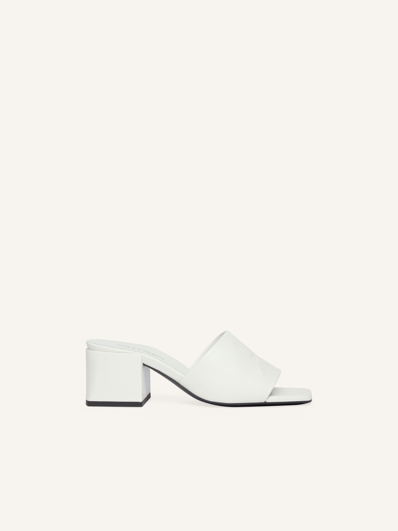 SHADOW LEATHER HEELED MULES 1