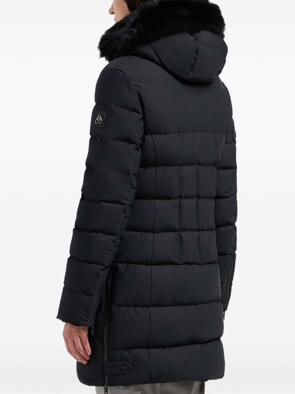 puffer fur-trimmed coat - 3