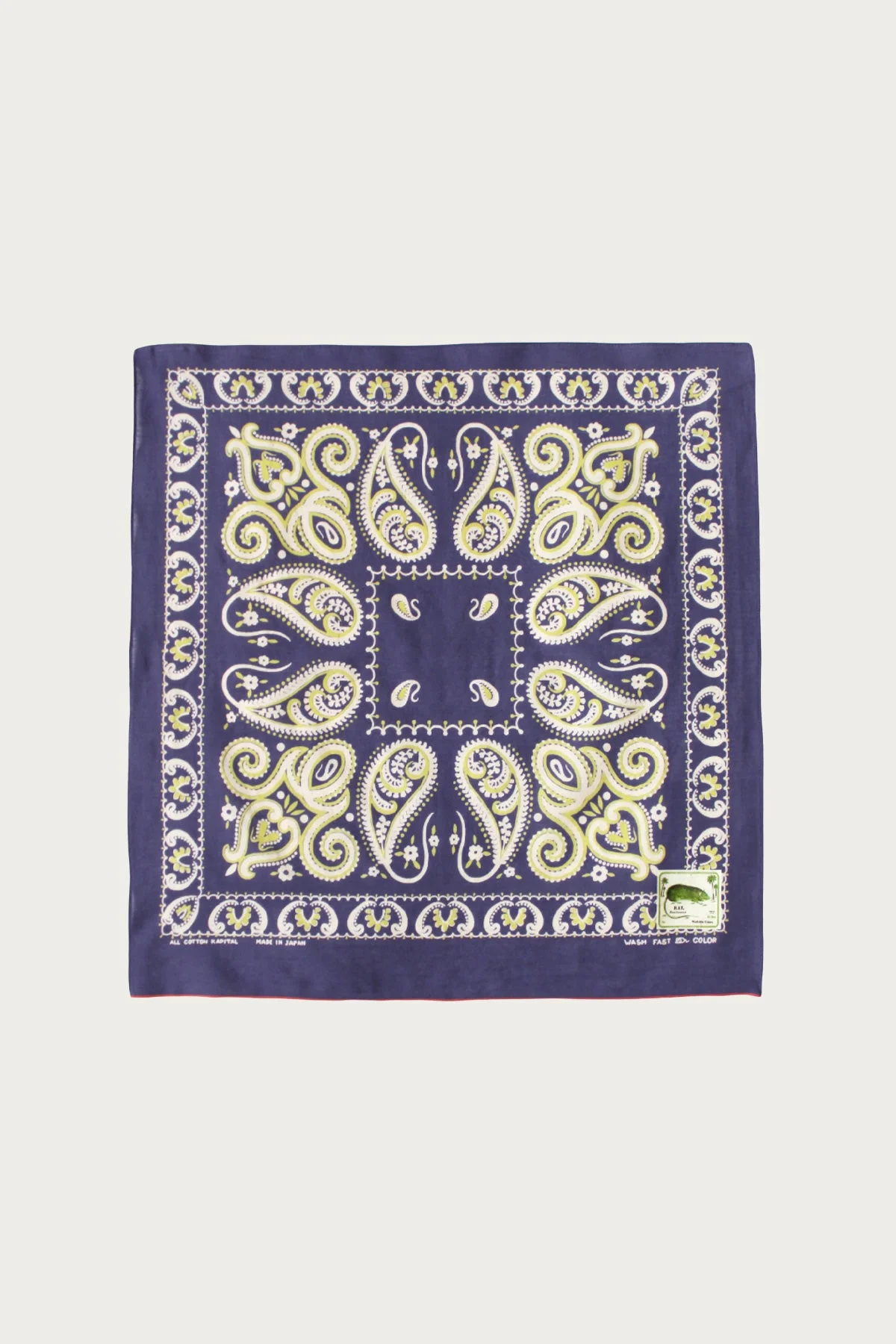 Fastcolor Selvedge Bandanna (SAMBO Paisely) 15x15 - Purple - 1