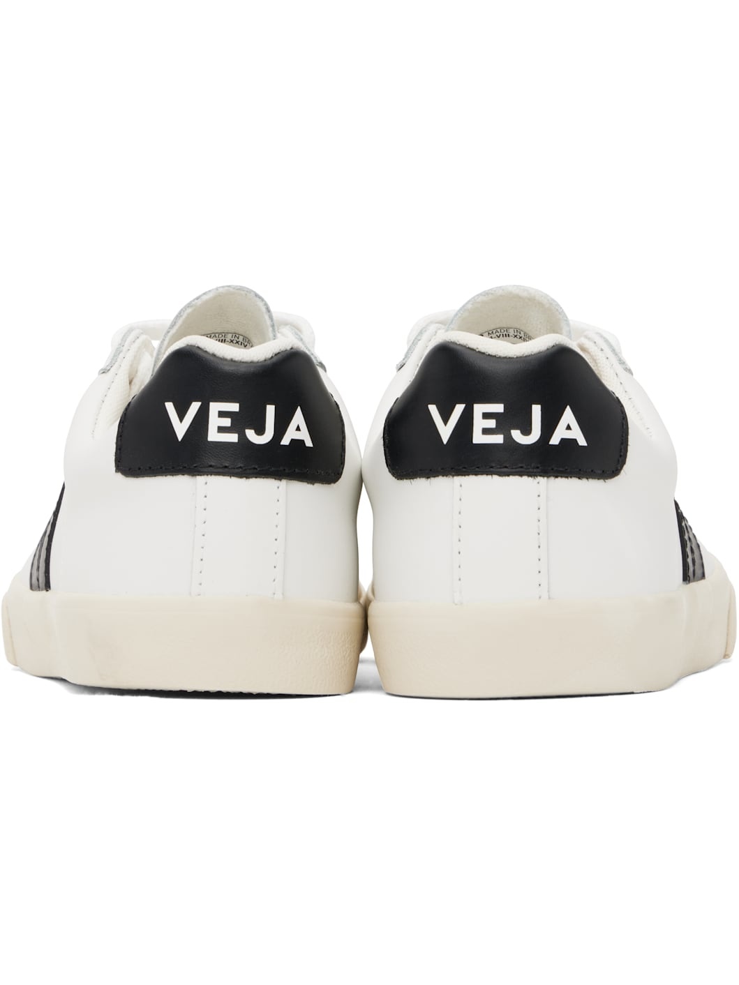 White & Black Esplar Leather Sneakers - 2