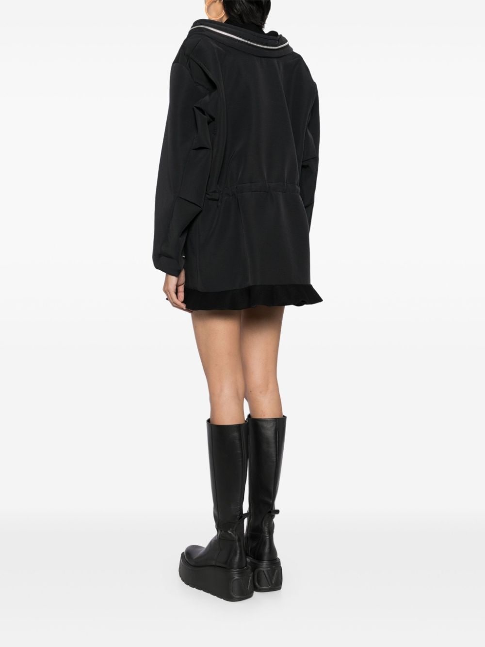 Grosgrain bonding x wool melton dress - 4