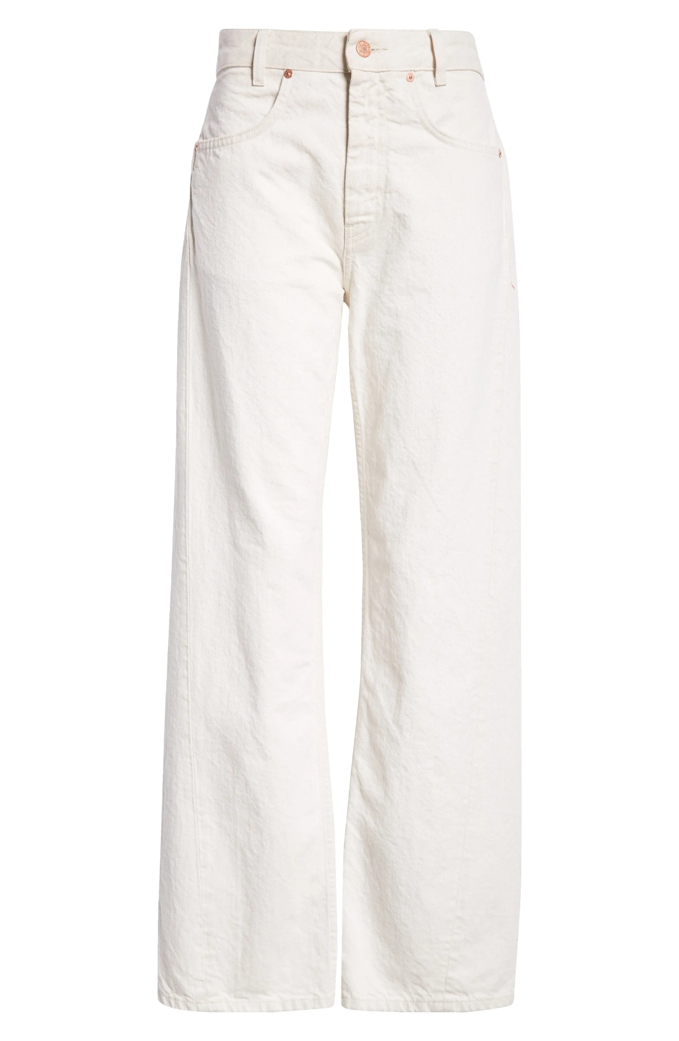 Curved Organic Cotton & Linen Jeans - 6