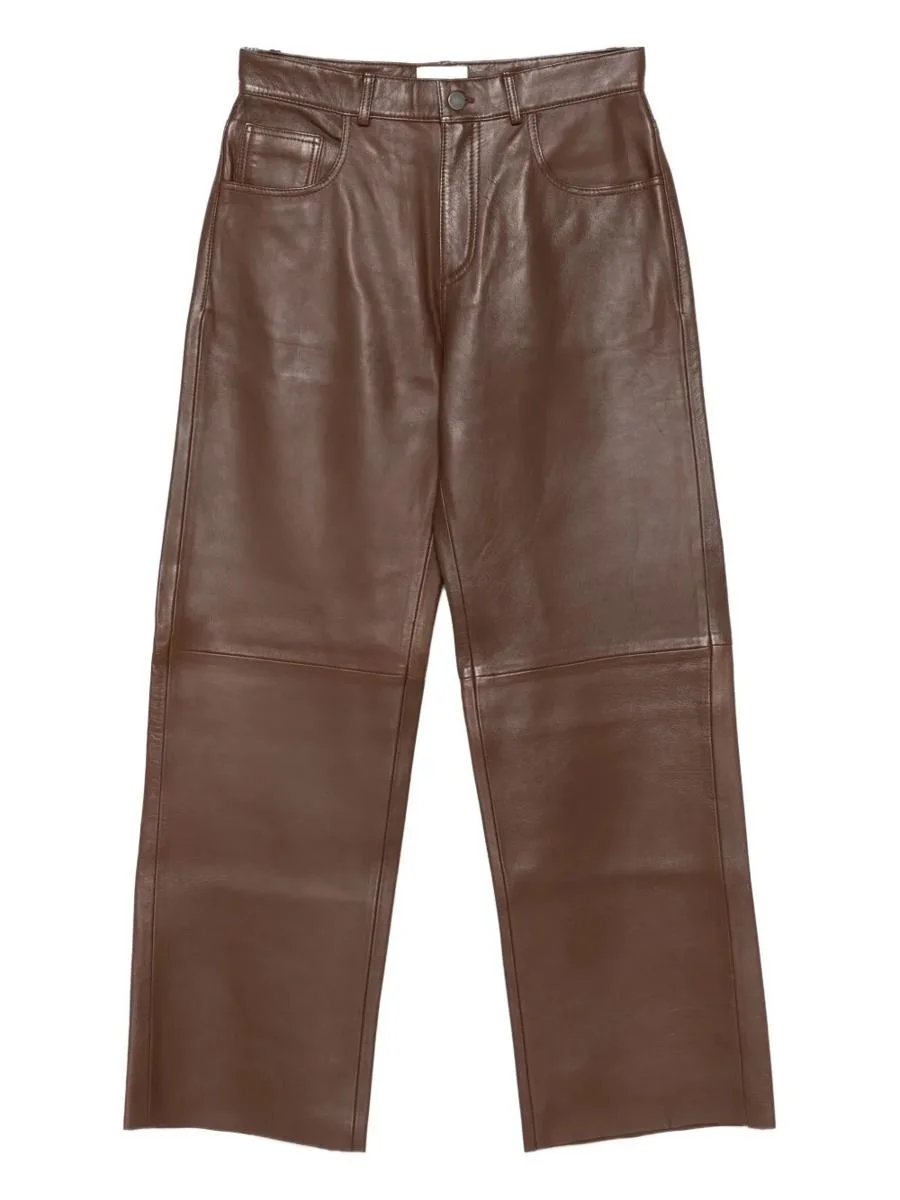 Haikure Five-Pocket Leather Pants - 1