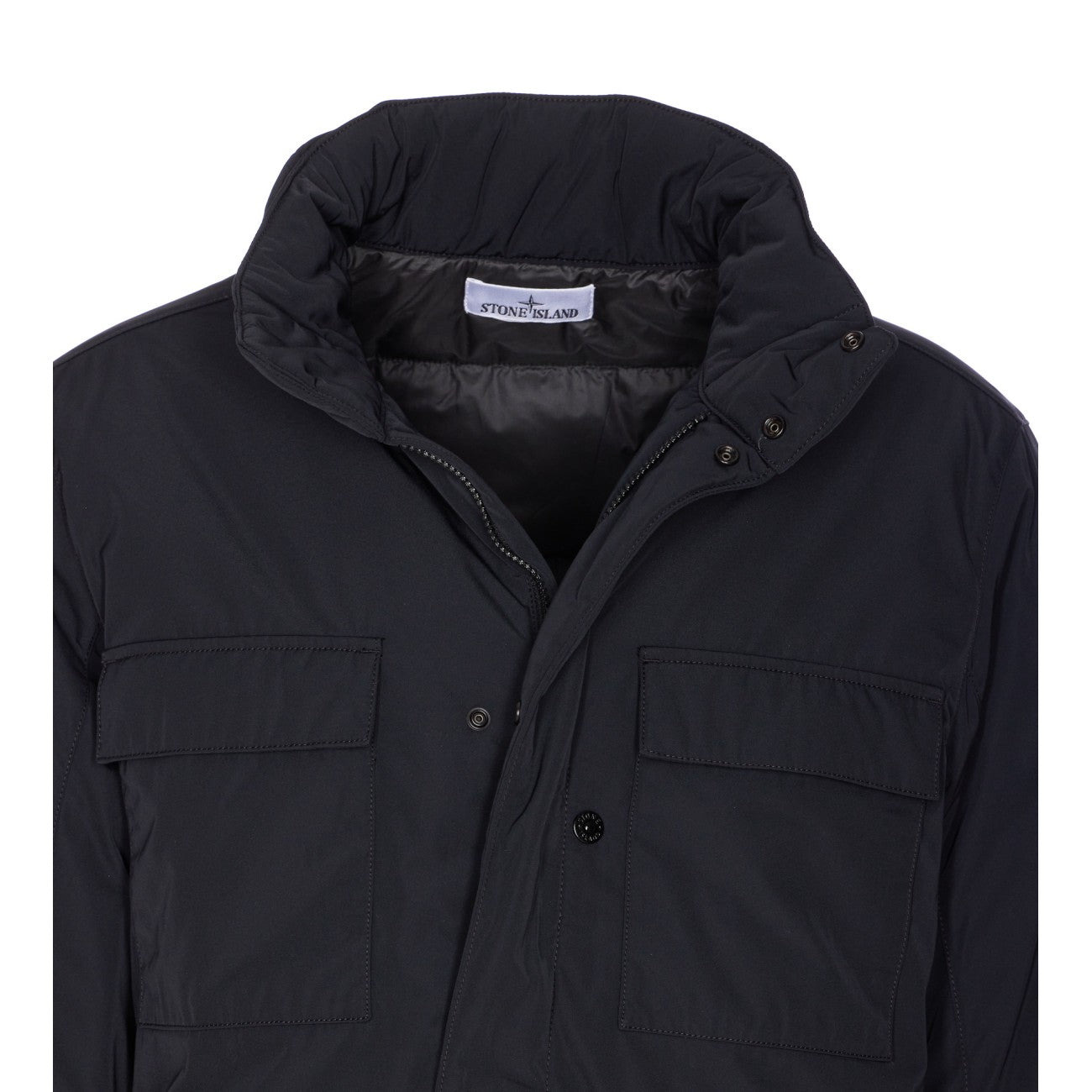 Stone Island Men Micro Twill Logo Down Jacket - 4