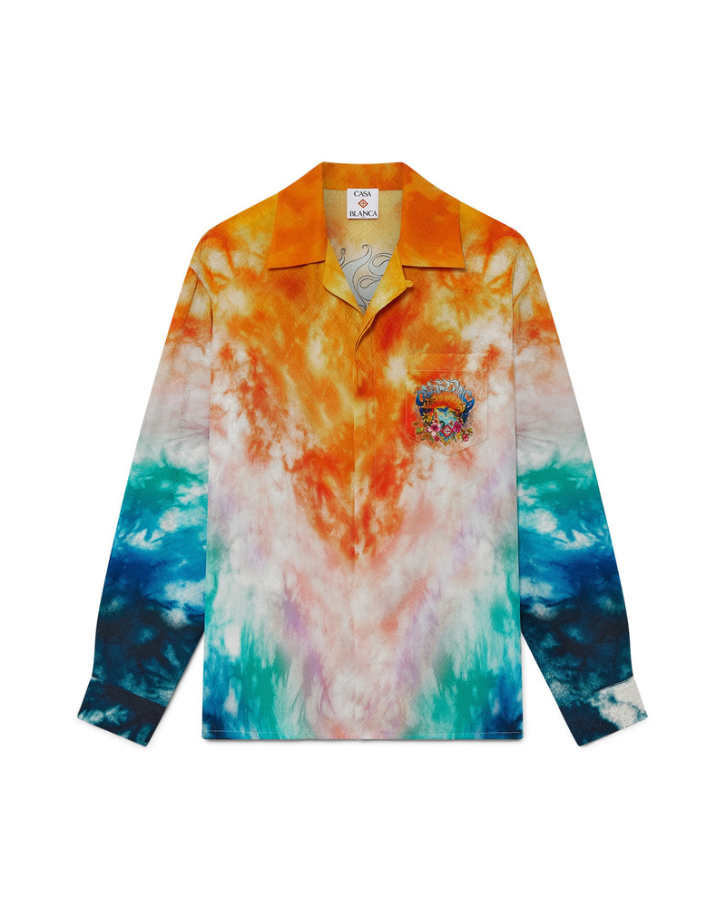 CASABLANCA Surf Trip Long Sleeve Silk Shirt| Casablanca Paris outlook