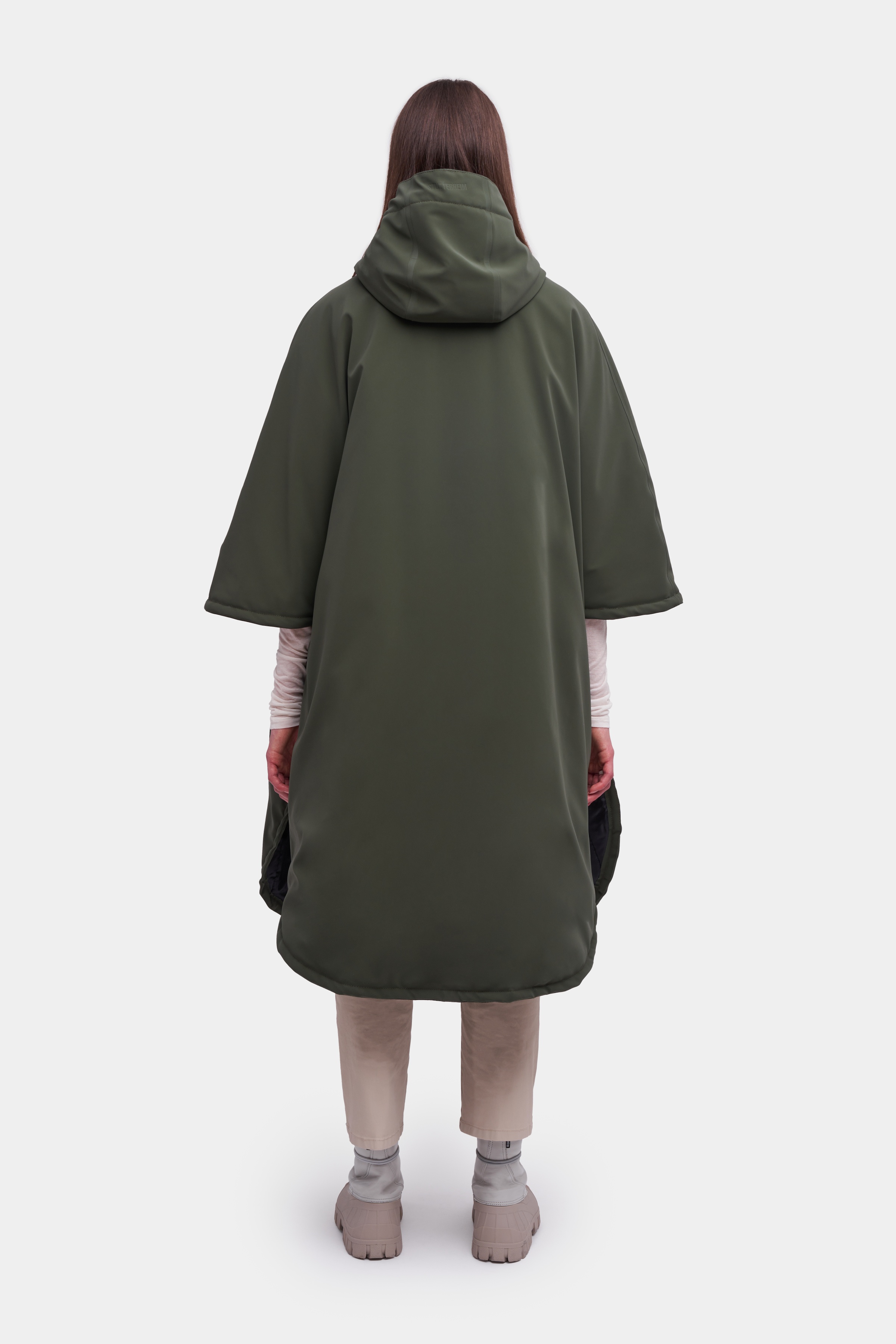 Concert Winter Suede Poncho Dark Green - 4