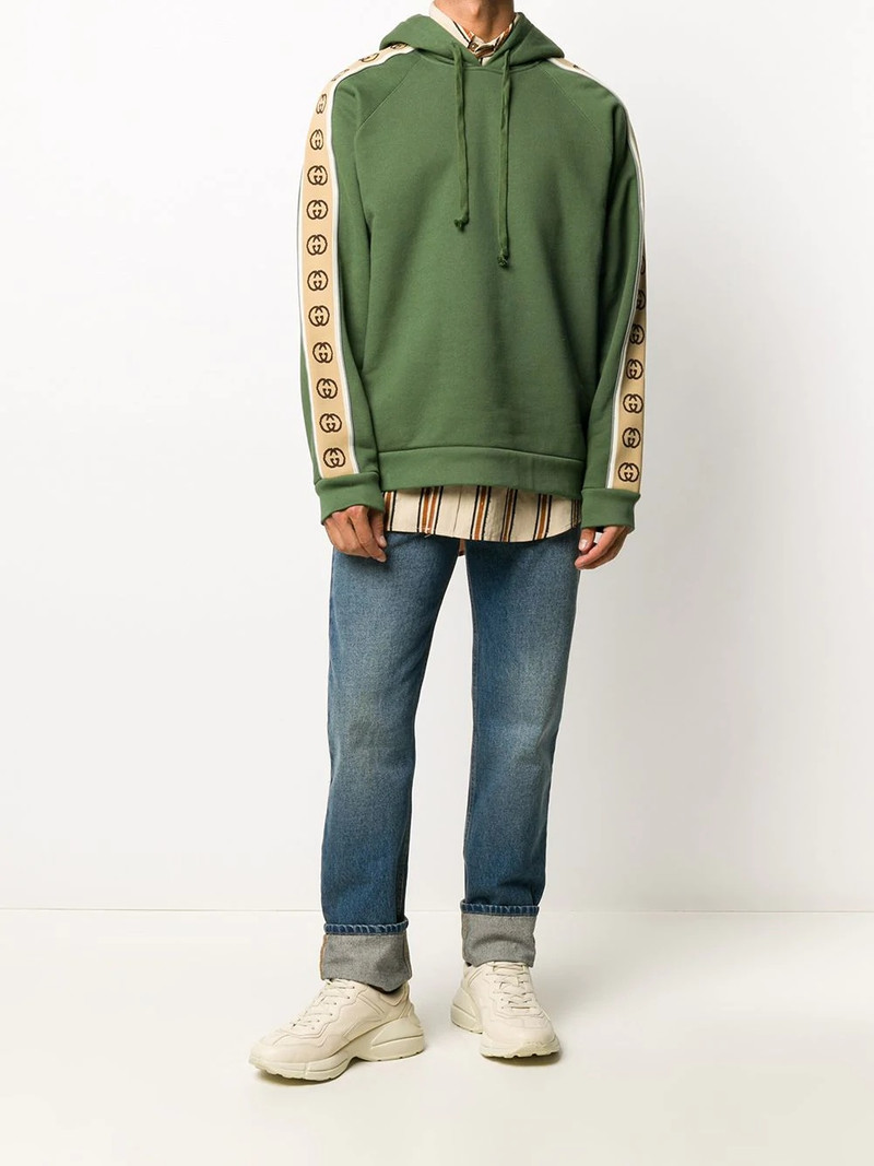 GUCCI Interlocking G stripe hoodie outlook