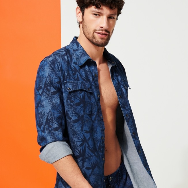 Men Western Chambray Shirt printed Madrague - 5