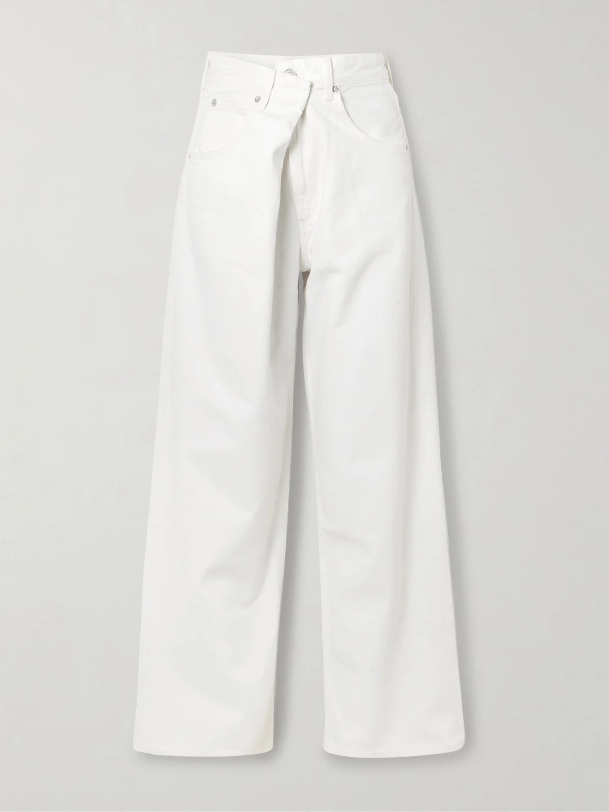 Vana Draped Low-rise Wide Jeans - 1