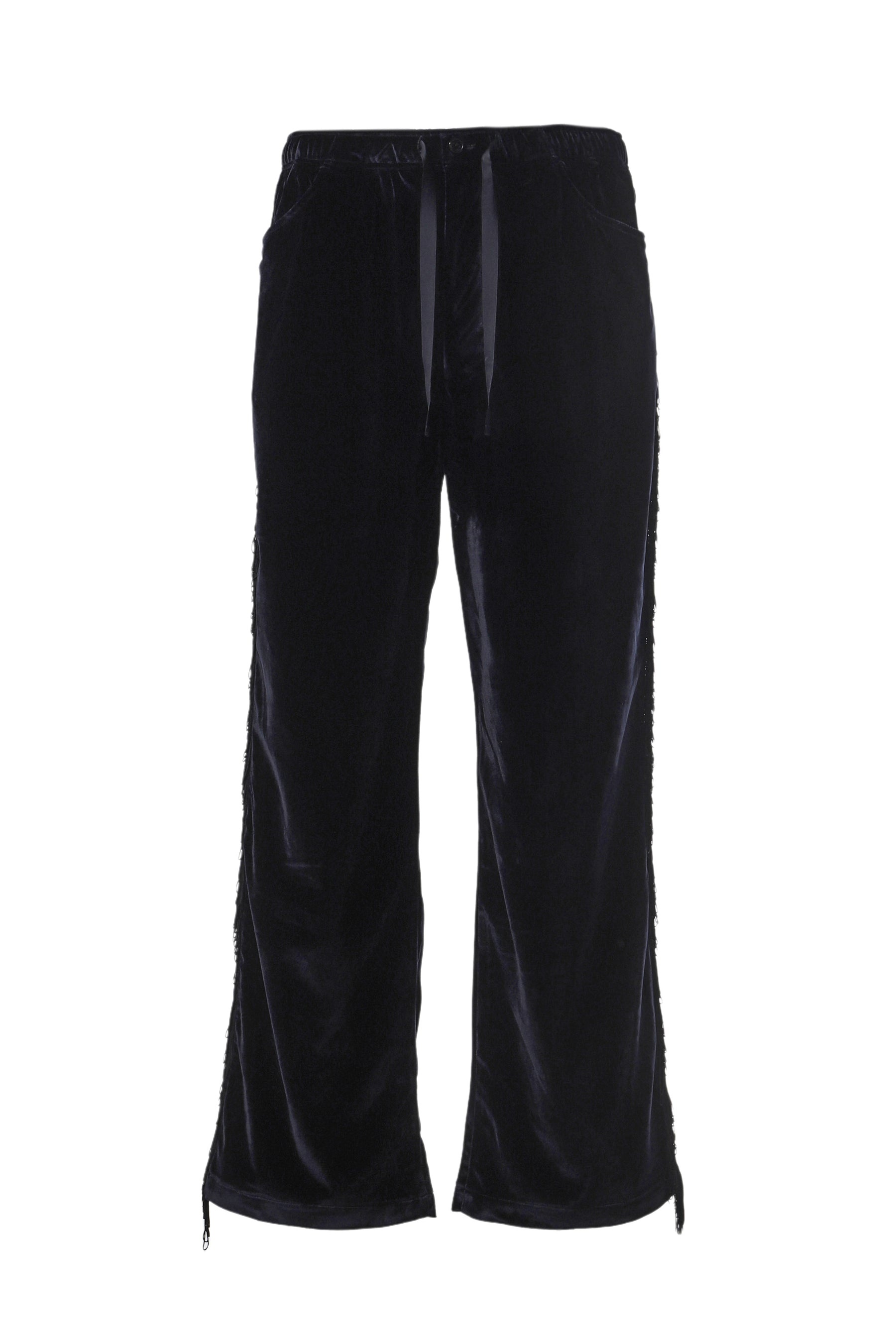 NEEDLES FRINGE STRING EASY PANT - TA/PE VELOUR / BLK | REVERSIBLE