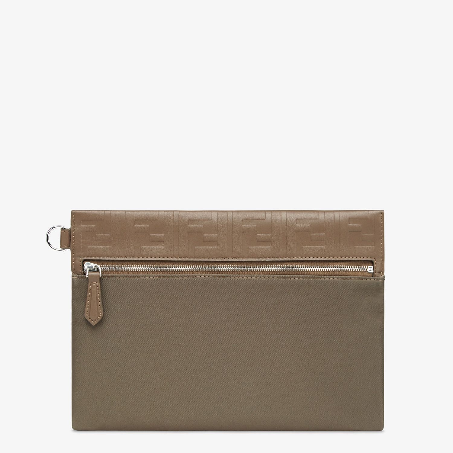 Brown nylon pochette - 1