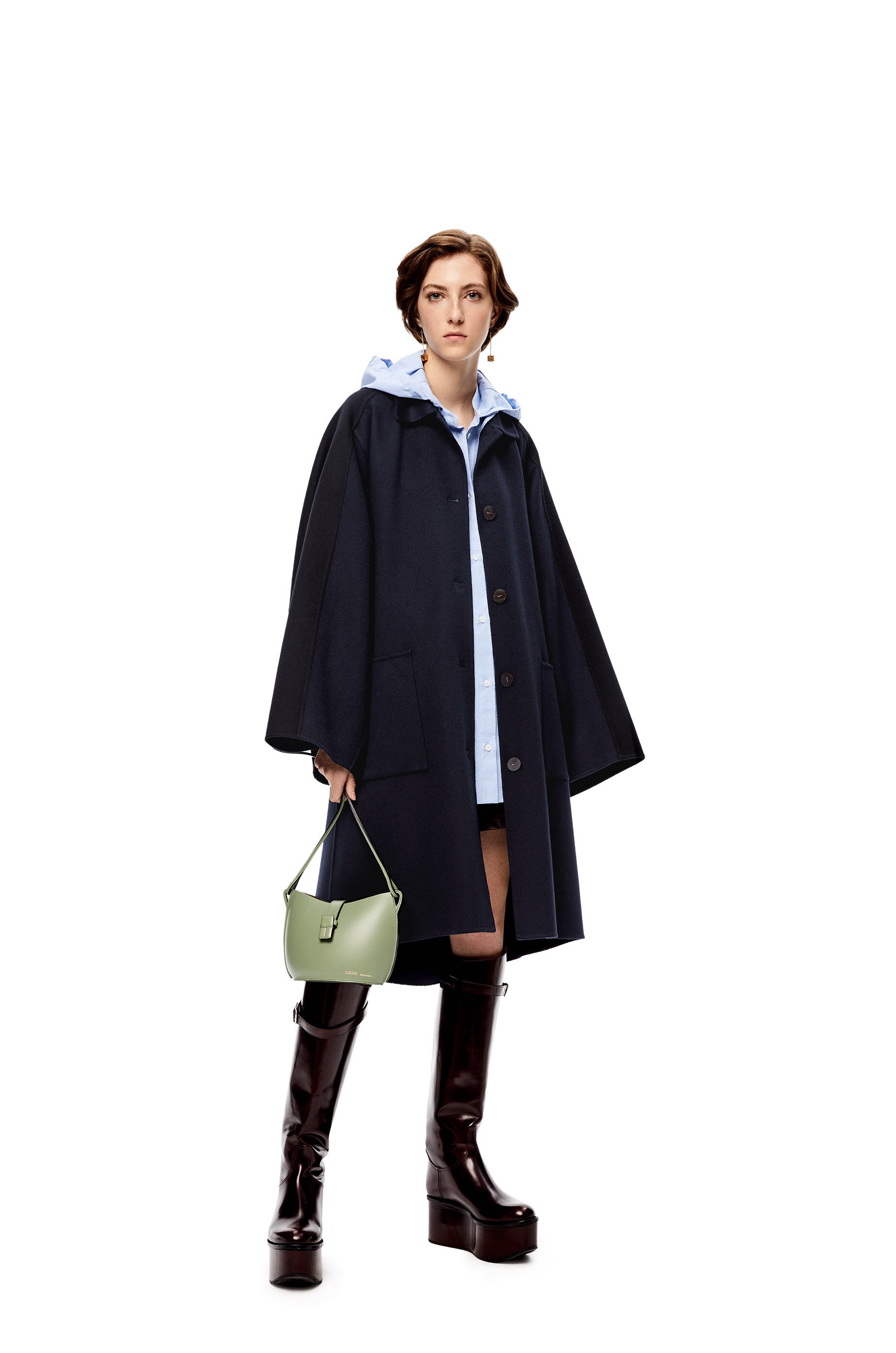 Volume coat in wool and cashmere - 2