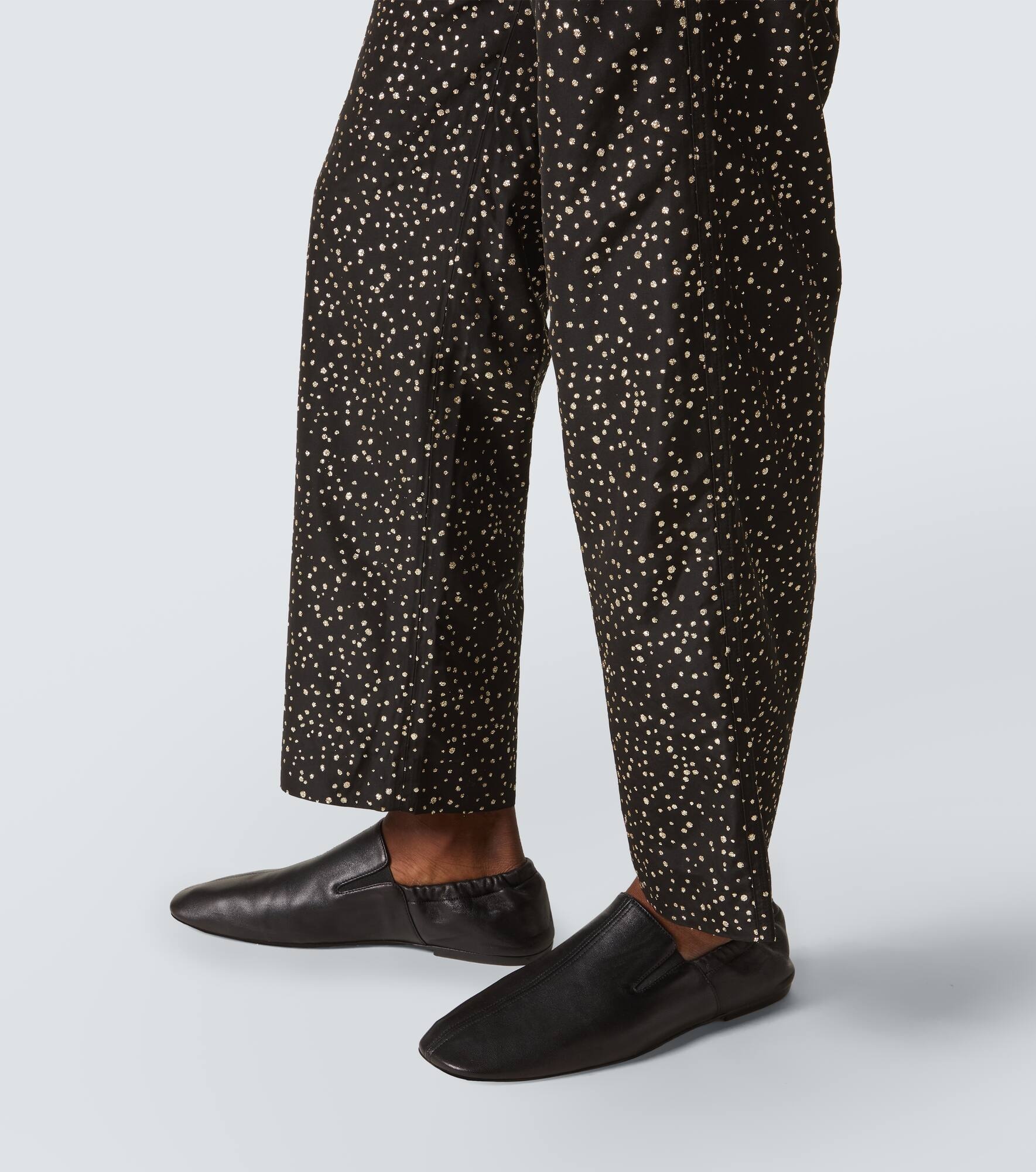 Glitter faille straight pants - 6