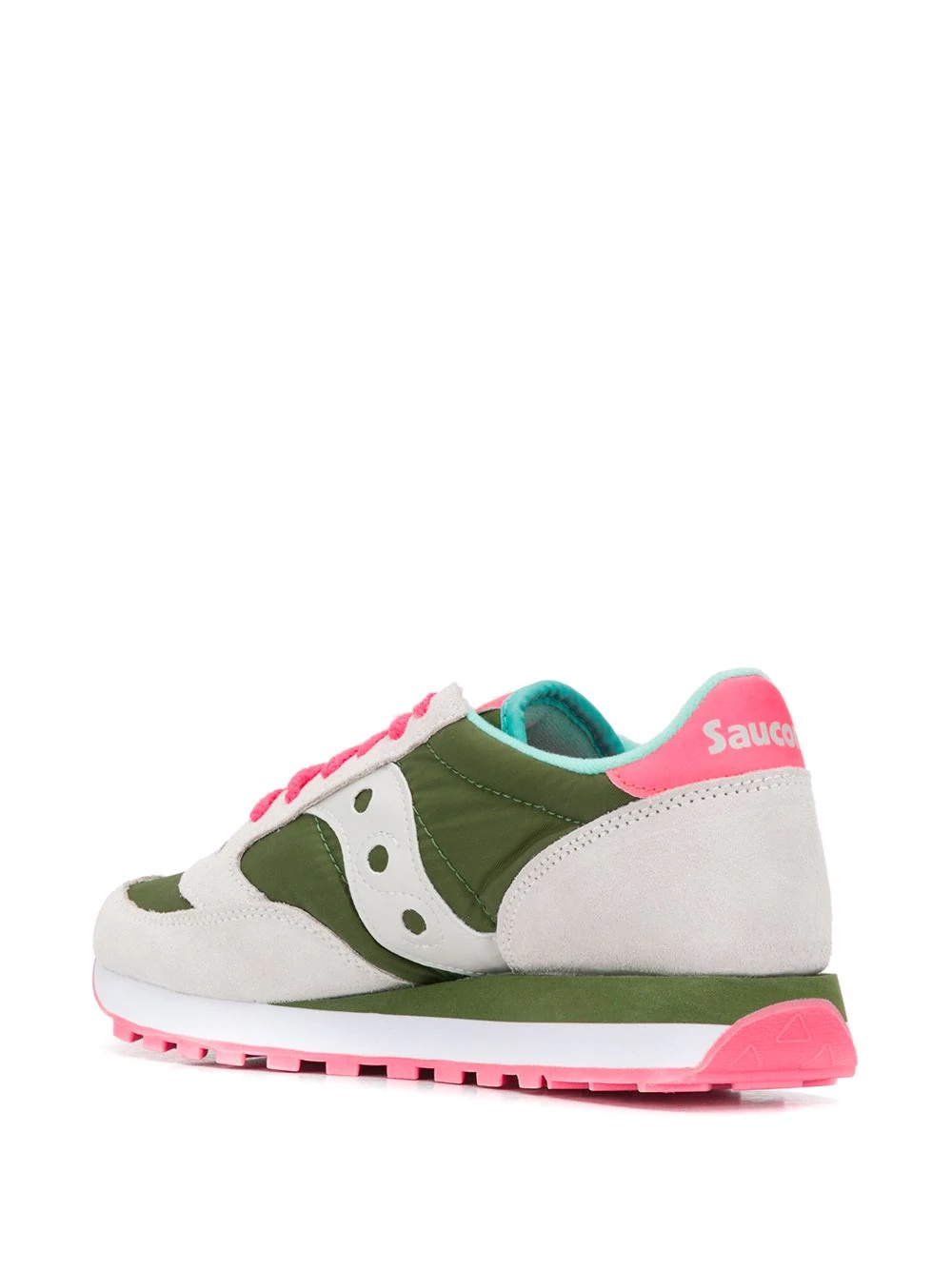 colour-block low-top sneakers - 3