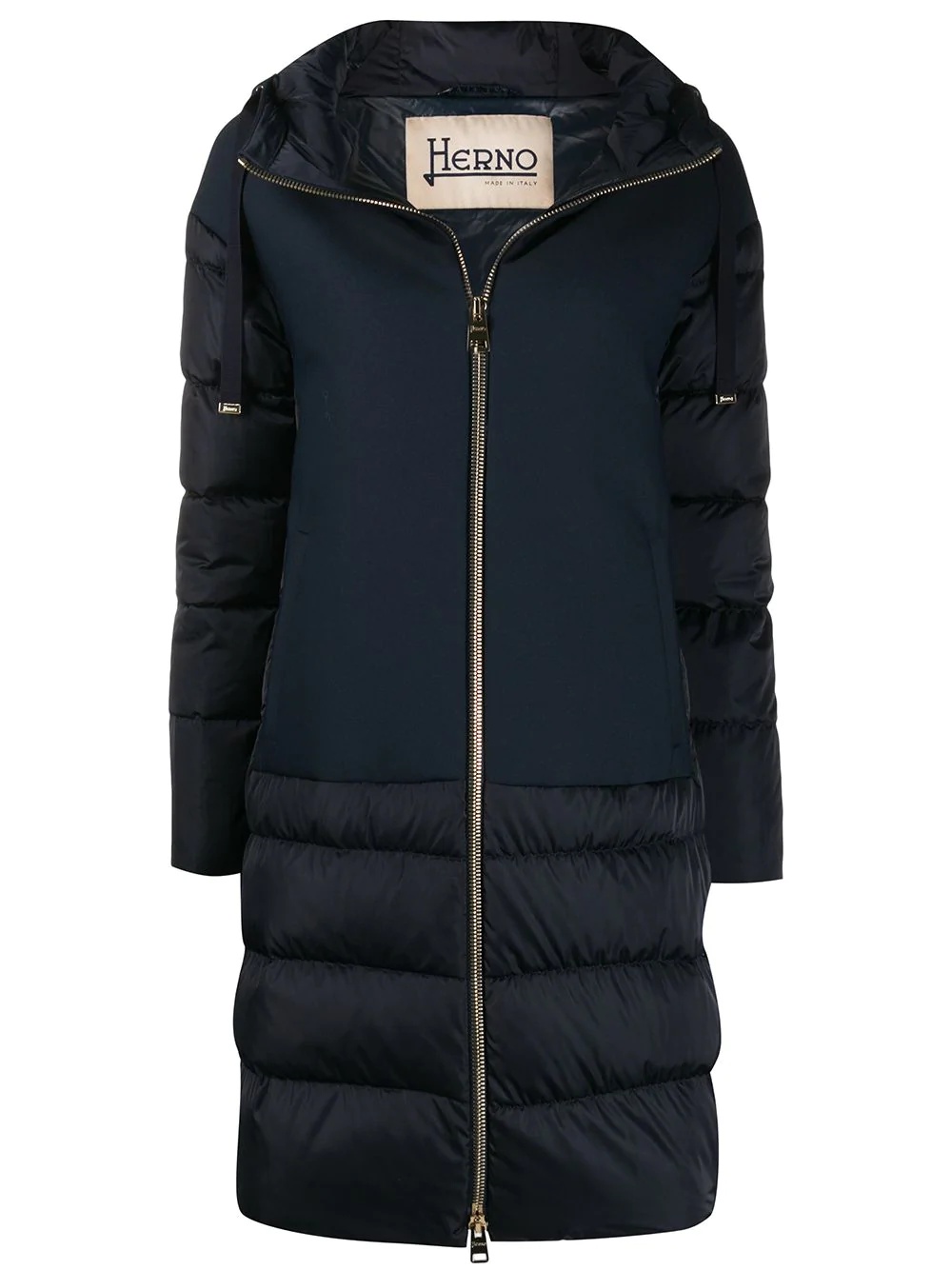 zip-up padded coat - 1