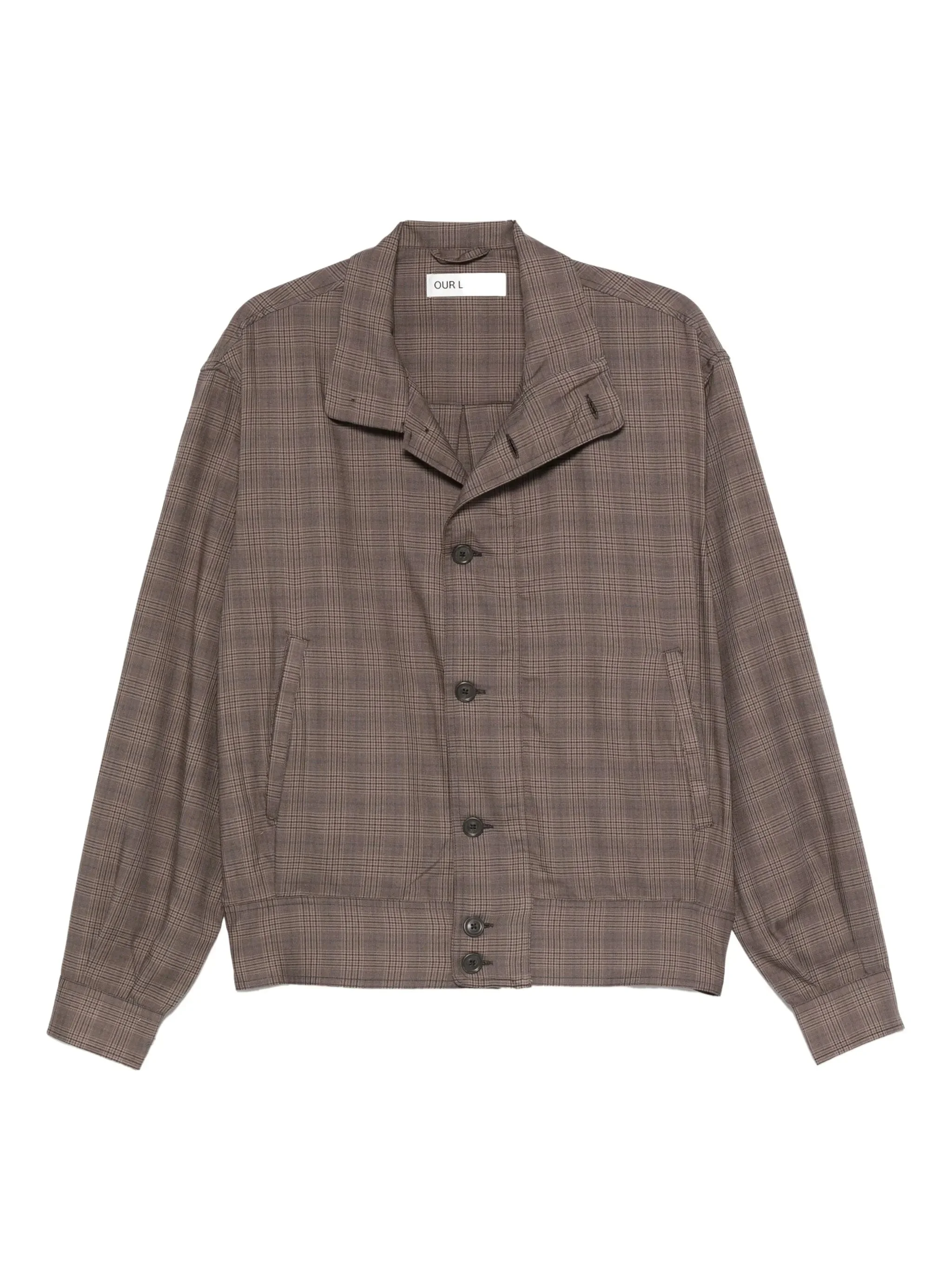 Glen plaid-pattern bomber jacket - 1