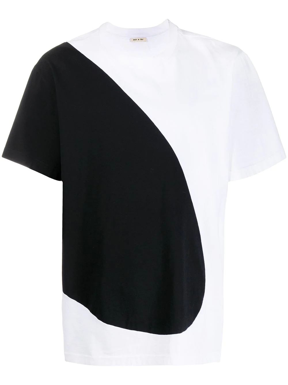 two tone block T-shirt - 1