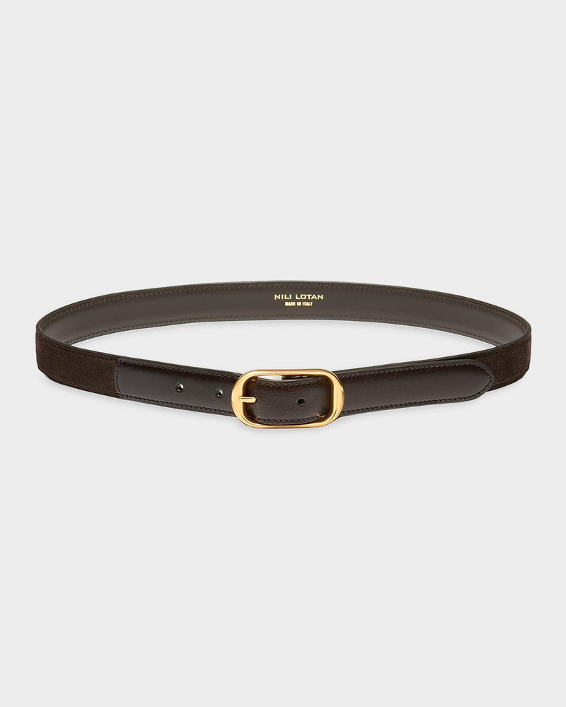 Wide Calfskin Leather Belt 1