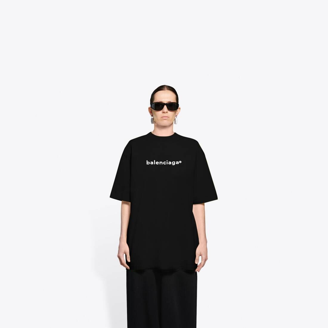 Women's New Copyright Large Fit T-shirt in Black - 3