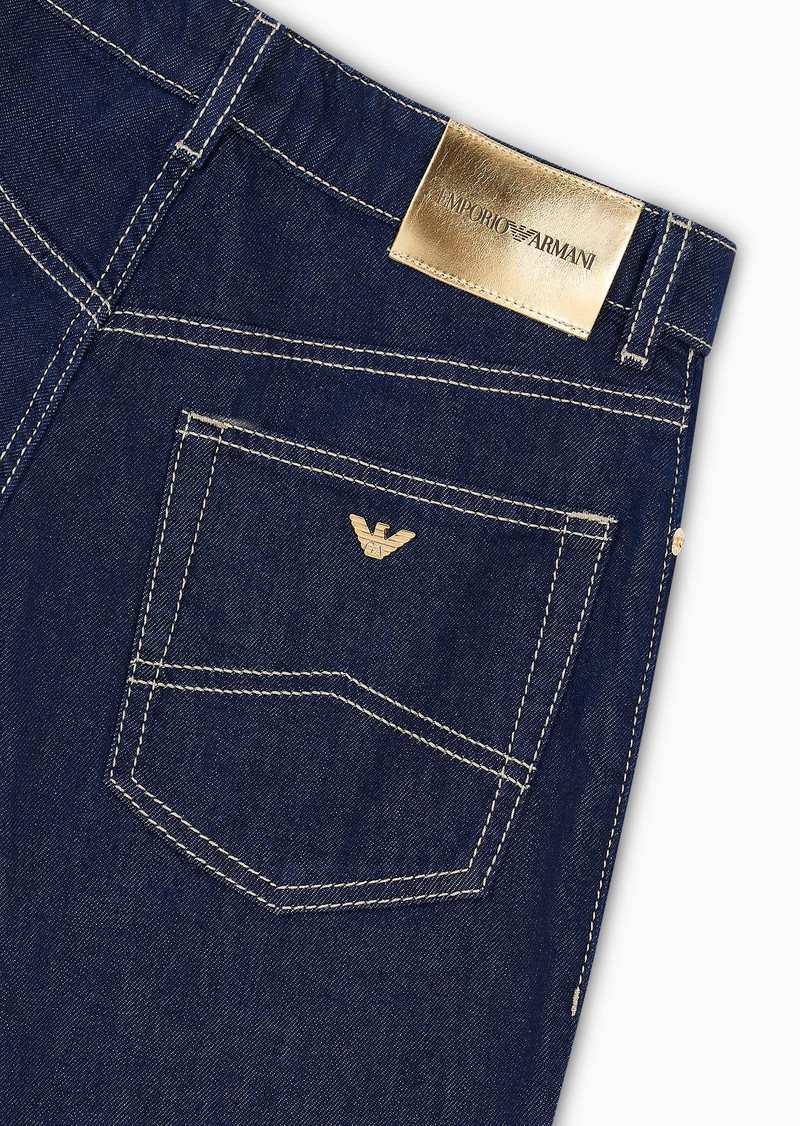 J36 Mid-rise, straight-leg, rinse-denim jeans 6