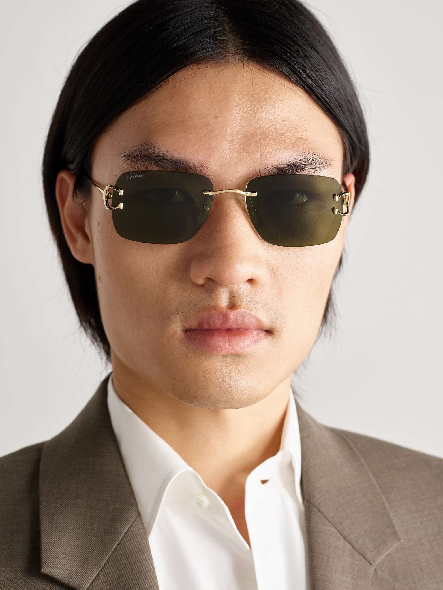 Frameless Gold-Tone and Acetate Sunglasses - 2