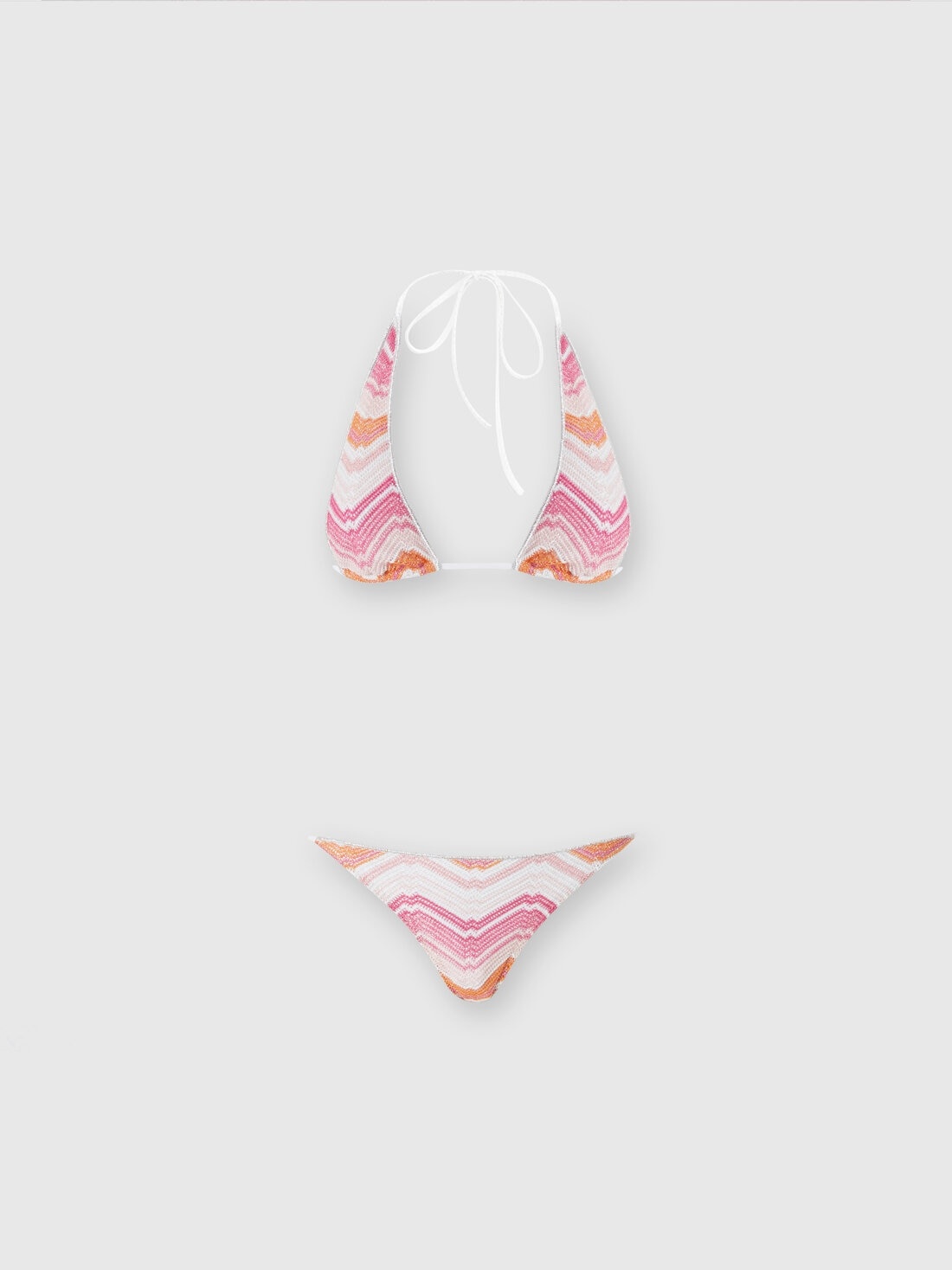 Viscose blend chevron bikini with lurex - 1