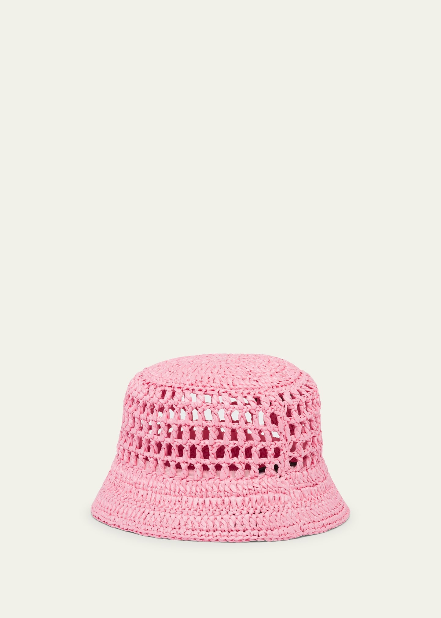 Logo Cutout Raffia Bucket Hat - 3