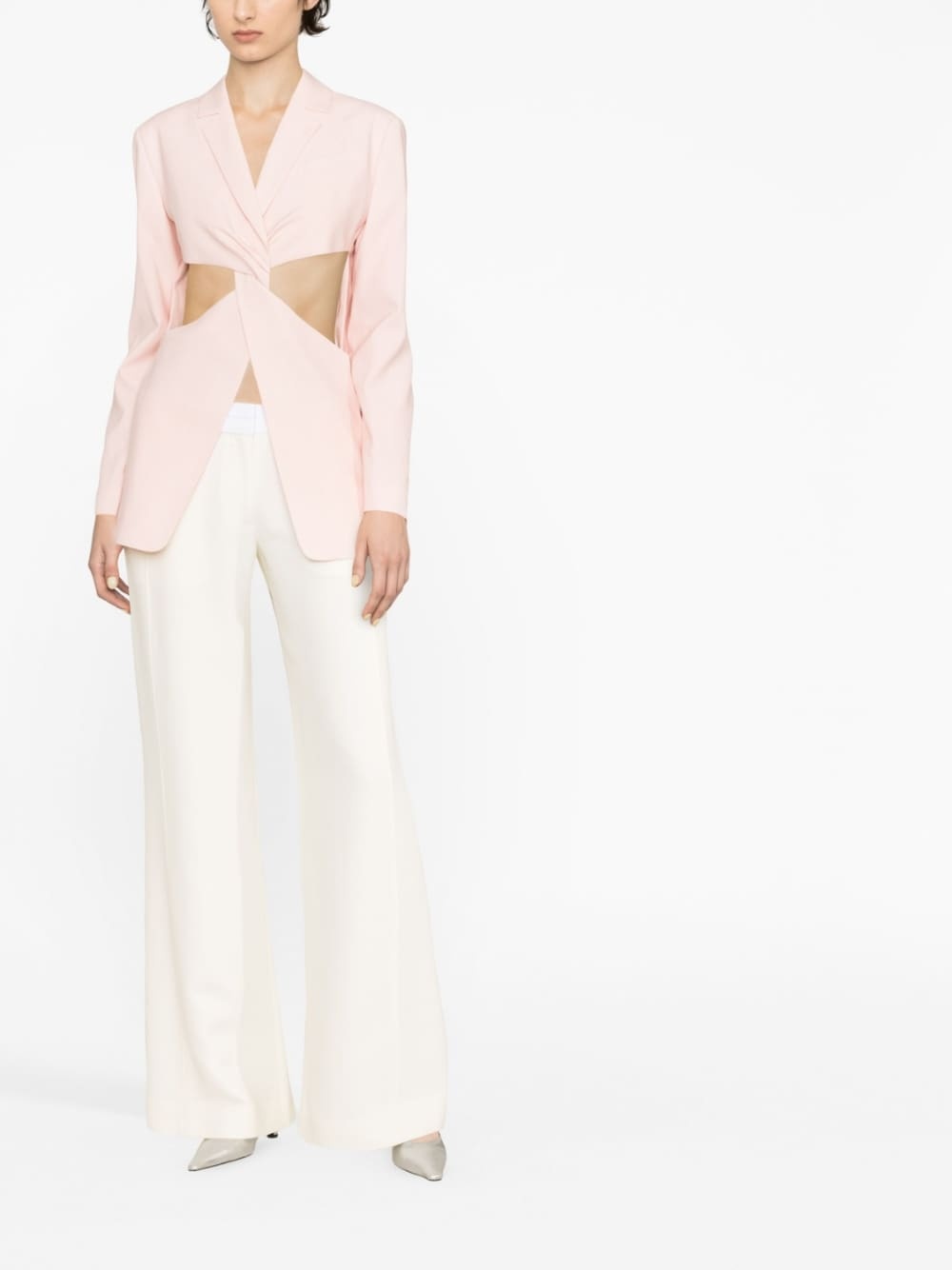 twisted cut-out blazer - 2