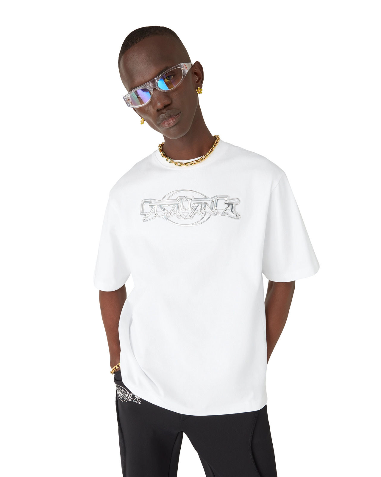 Casablanca Chrome Oversized Short Sleeve T-Shirt | Casablanca Paris - 2
