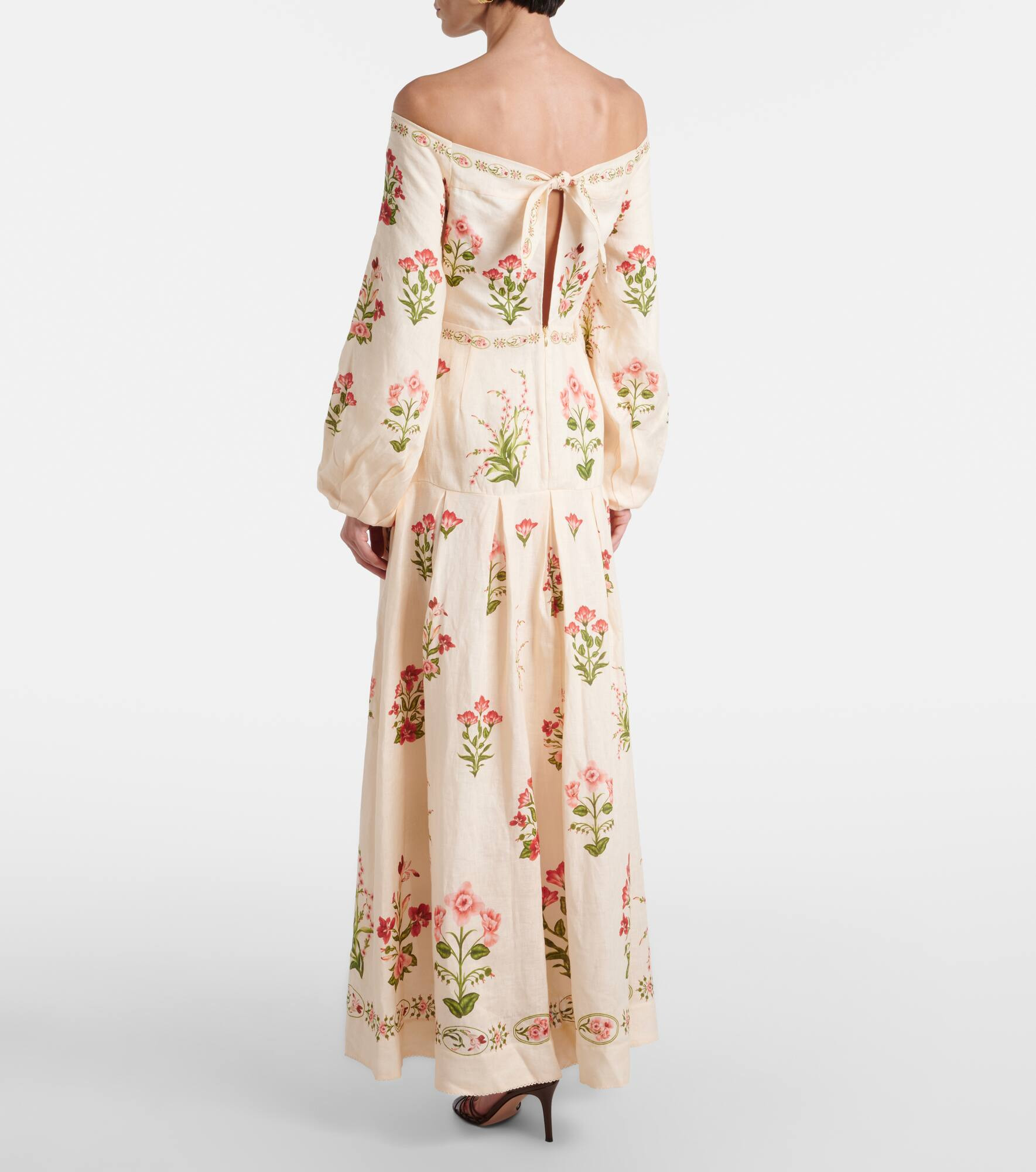 Senlis Canna off-shoulder linen maxi dress - 3