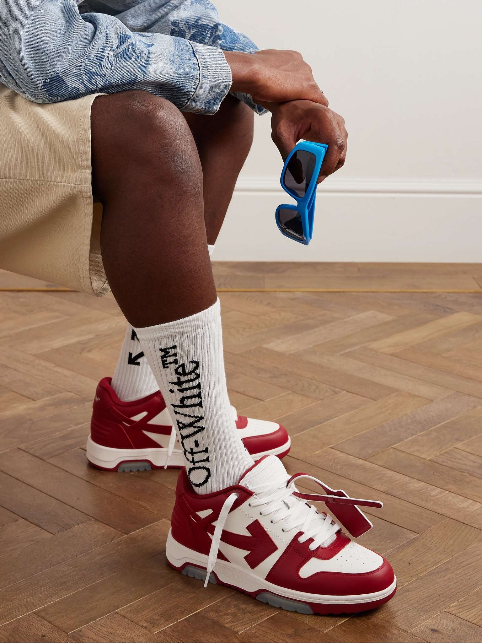 Off-White Out of Office Leather Sneakers | mrporter | REVERSIBLE
