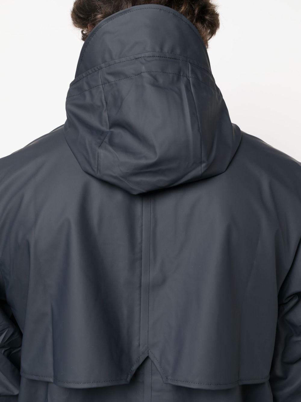 zip-up hooded raincoat - 5