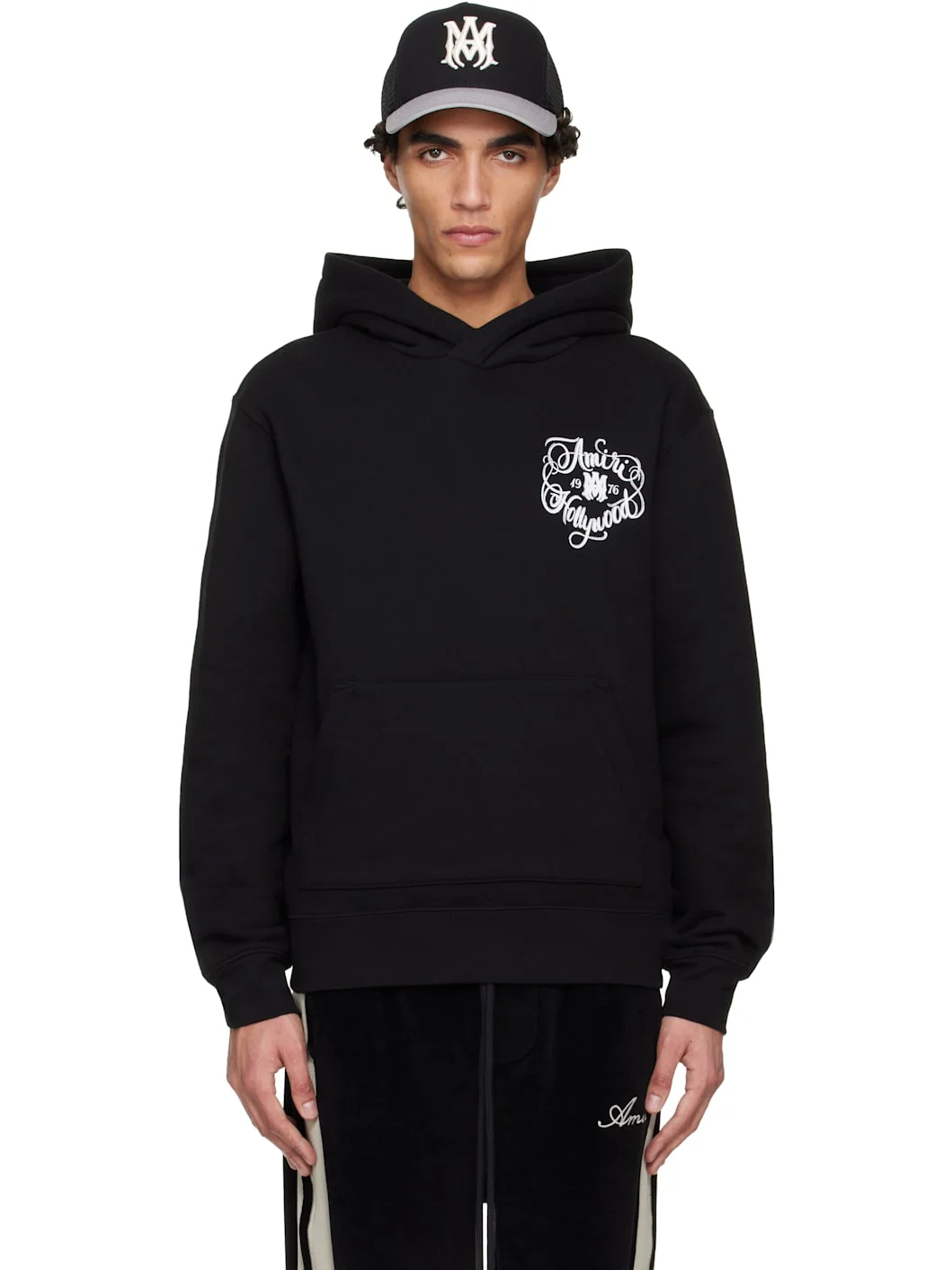 Black Varsity 'Hollywood' Hoodie - 1