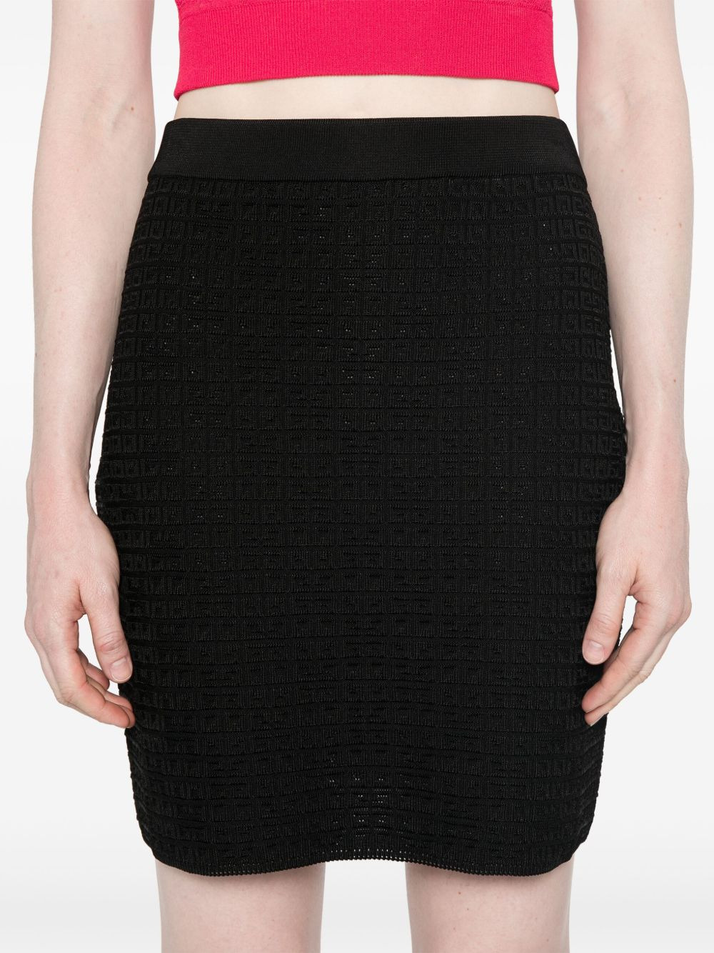 4G-monogram knitted skirt - 5