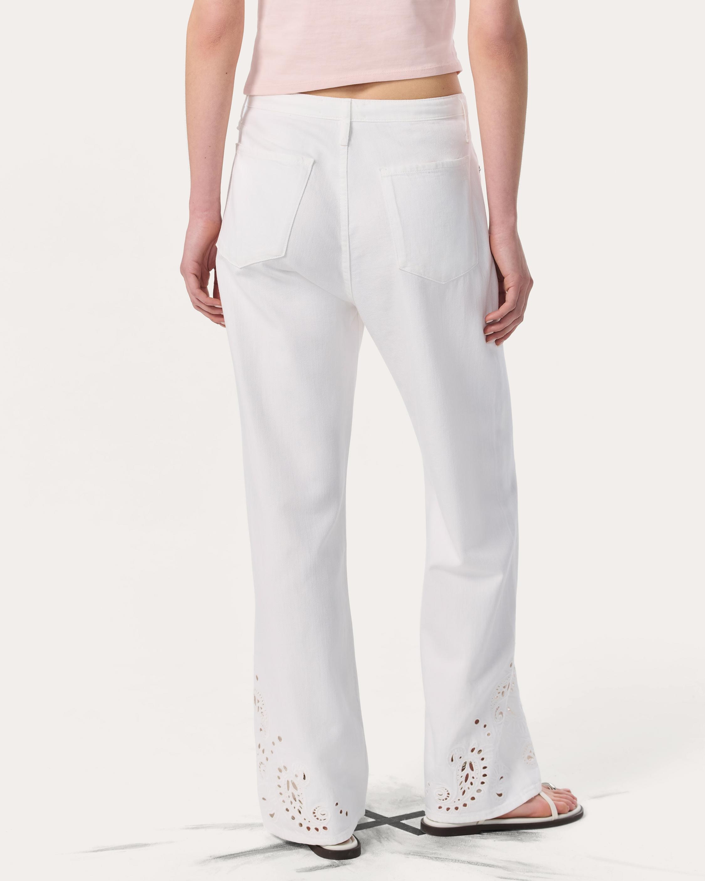 Phoebe Denim Beach Pants
Ultra Featherweight in White Eyelet - 6
