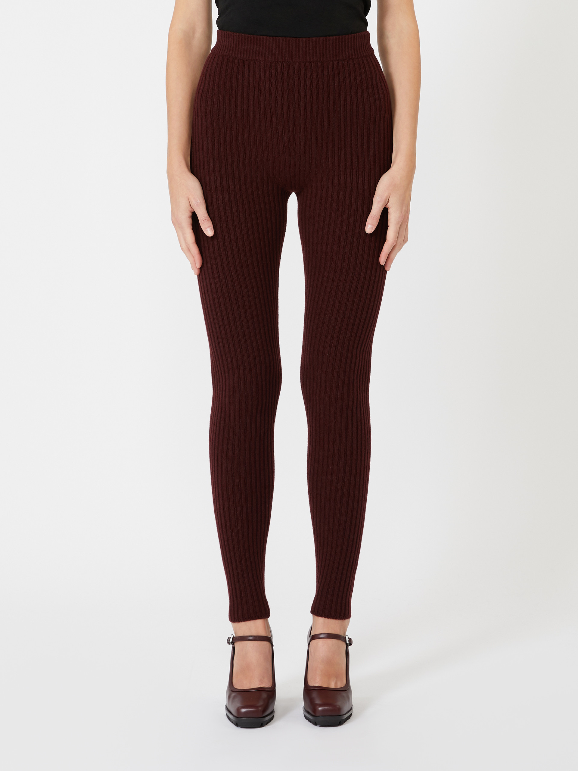 APOGEO1234 Wool and cashmere knit leggings - 3